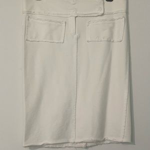 DEX | Distressed Ivory Pencil Skirt